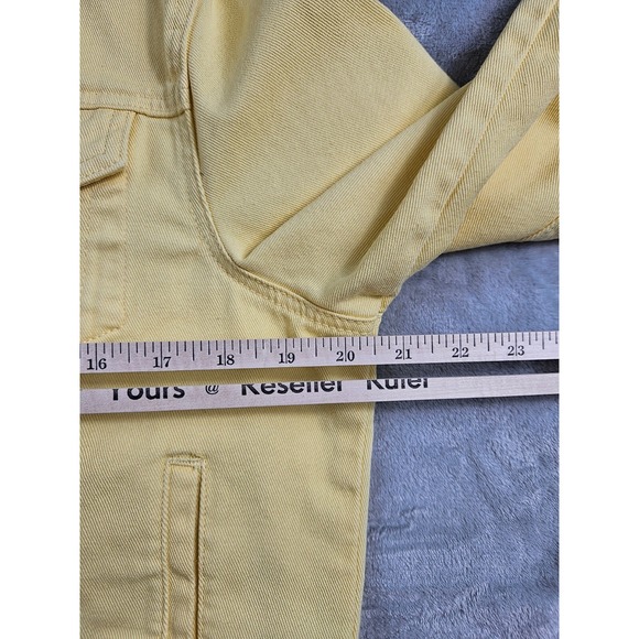 Satin Doll‎ Denim Jean Jacket Women's Teen Size XL Yellow Western Casual Sporty - Picture 12 of 14